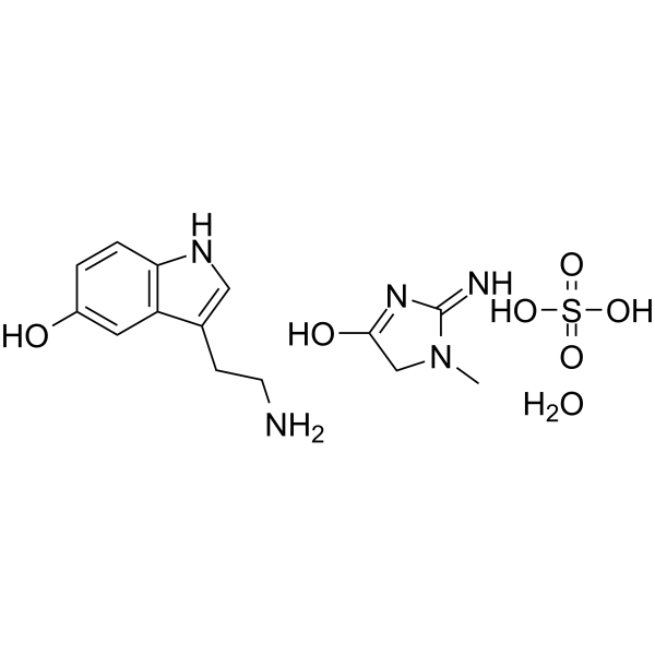 <em>5</em>-Hydroxytryptamine creatinine <em>sulfate</em> monohydrate