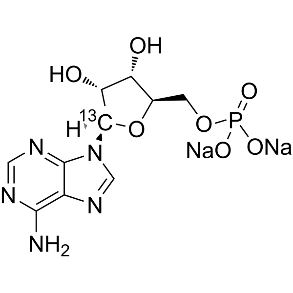 Adenosine 5'-monophosphate-<sup>13</sup>C disodium Chemical Structure