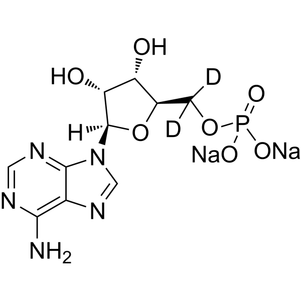 Adenosine 5'-monophosphate-d<sub>2</sub> disodium Chemical Structure
