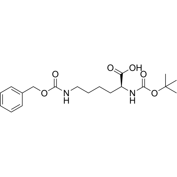 (S)-6-(((Benzyloxy)carbonyl)amino)-2-((tert-butoxycarbonyl)amino)hexanoic acid Chemical Structure