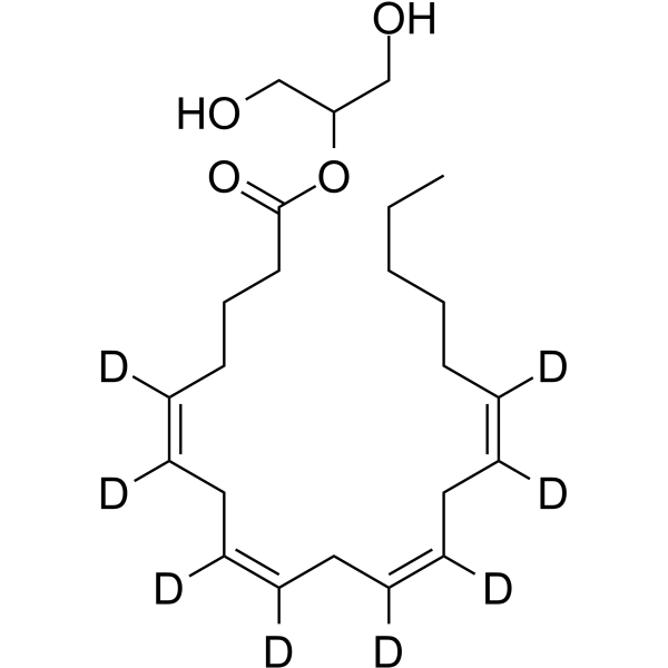 2-Arachidonoylglycerol-d<sub>8</sub> Chemical Structure