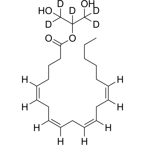 2-Arachidonoylglycerol-d<sub>5</sub> Chemical Structure