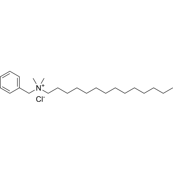 Benzyldimethyltetradecylammonium chloride Chemical Structure