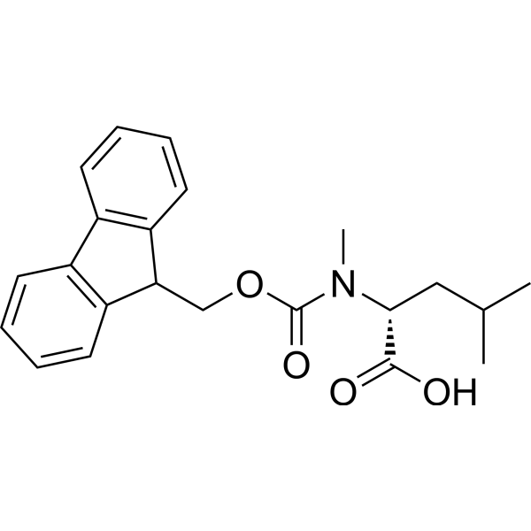 N-(((9H-Fluoren-9-yl)methoxy)carbonyl)-N-methyl-D-leucine Chemical Structure