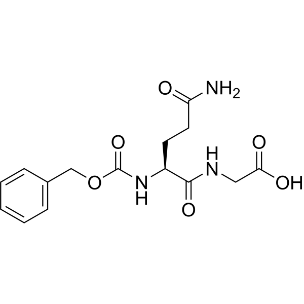 (S)-2-(5-Amino-2-(((benzyloxy)carbonyl)amino)-5-oxopentanamido)acetic acid Chemical Structure