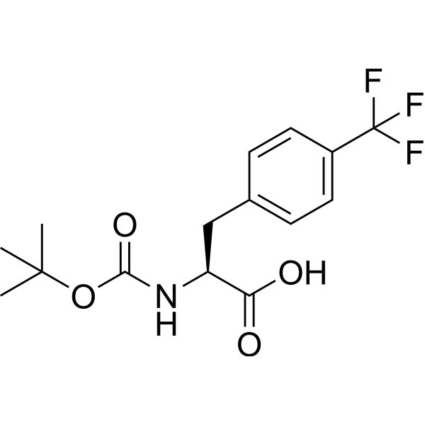 (S)-2-((tert-Butoxycarbonyl)amino)-3-(4-(trifluoromethyl)phenyl)propanoic acid Chemical Structure