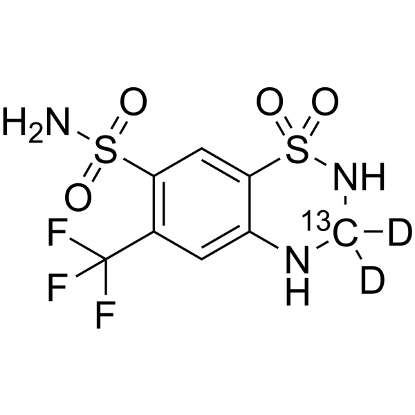 Hydroflumethiazide-<em>13</em>C,d<em>2</em>