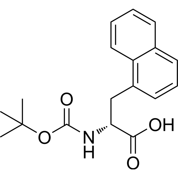 (R)-2-((tert-Butoxycarbonyl)amino)-3-(naphthalen-1-yl)propanoic acid Chemical Structure