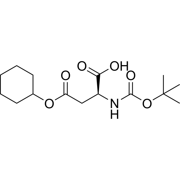 (S)-2-((tert-Butoxycarbonyl)amino)-4-(cyclohexyloxy)-4-oxobutanoic acid Chemical Structure