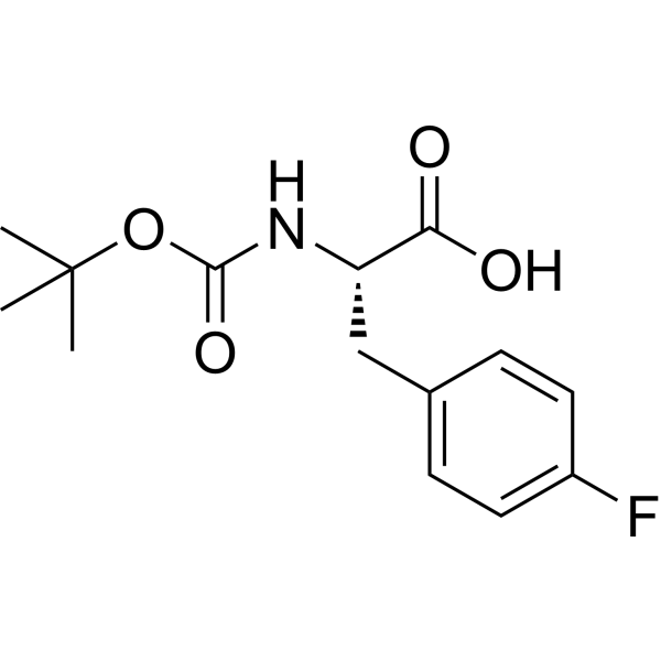 (S)-2-((tert-Butoxycarbonyl)amino)-3-(4-fluorophenyl)propanoic acid Chemical Structure