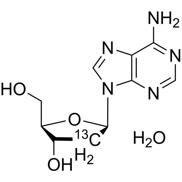 2'-Deoxyadenosine monohydrate-2′-<sup>13</sup>C Chemical Structure