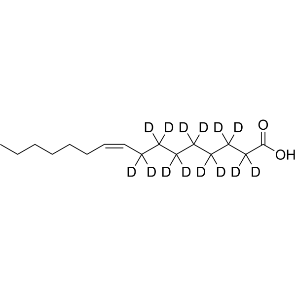 Palmitoleic acid-d<sub>14</sub> Chemical Structure