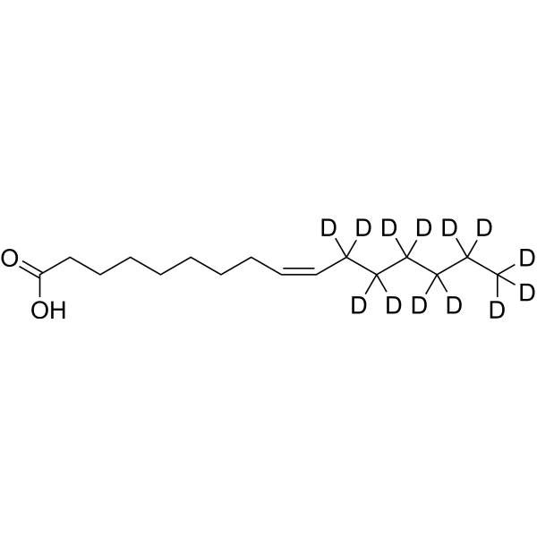 Palmitoleic acid-d<sub>13</sub> Chemical Structure