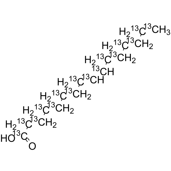 Palmitoleic acid-<sup>13</sup>C<sub>16</sub> Chemical Structure