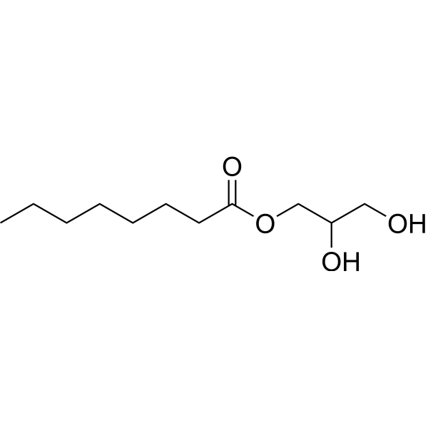 Glyceryl 1-monooctanoate Chemical Structure