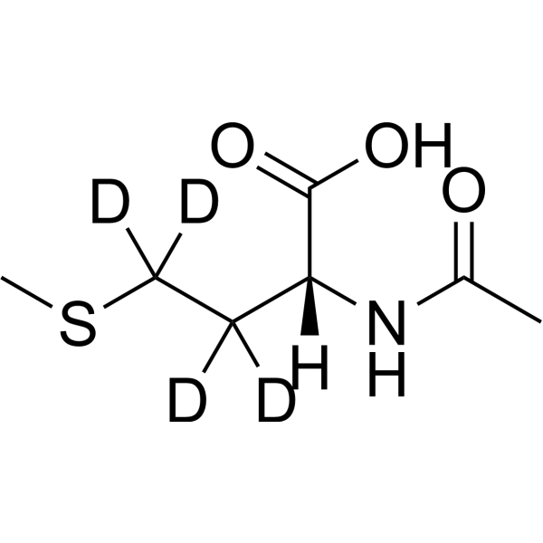 N-Acetyl-D-methionine-d<sub>4</sub> Chemical Structure