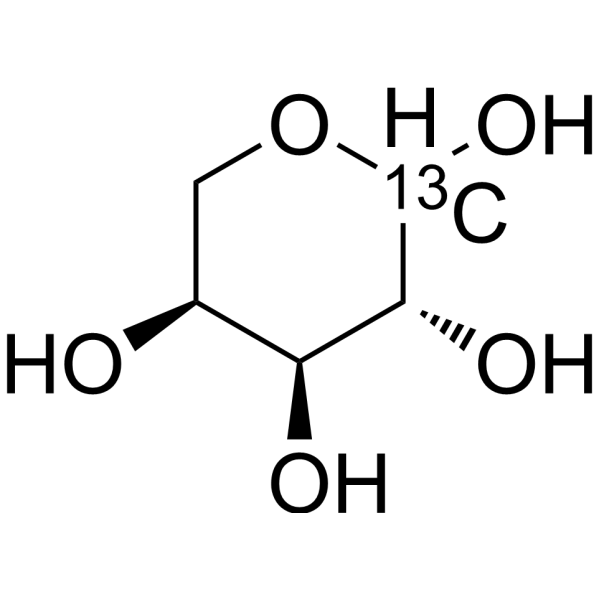 L-Arabinopyranose-<sup>13</sup>C-1 Chemical Structure