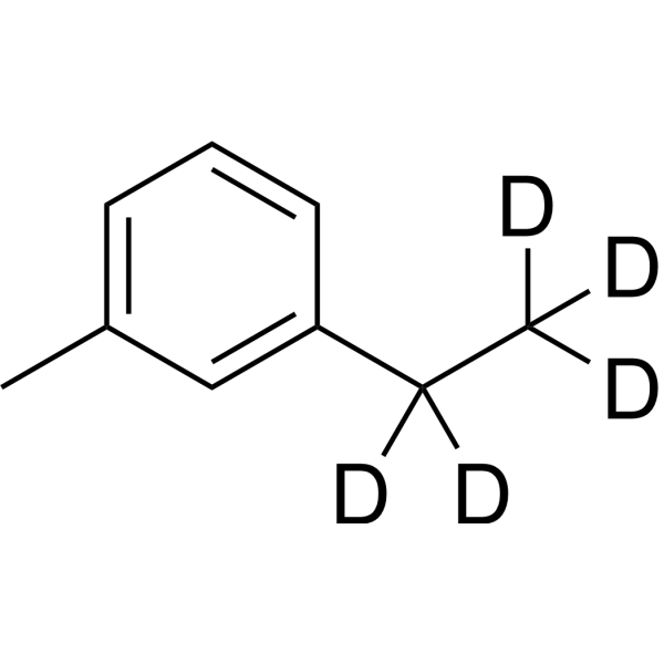 1-Ethyl-3-methylbenzene-d<sub>5</sub> Chemical Structure