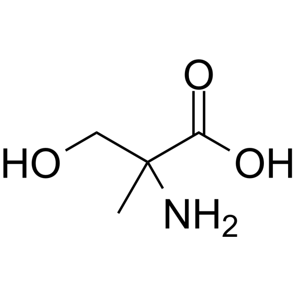 2-Amino-3-hydroxy-2-methylpropanoic acid Chemical Structure