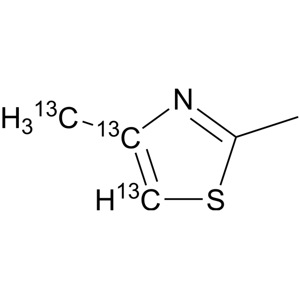 2,4-Dimethylthiazole-<sup>13</sup>C<sub>3</sub> Chemical Structure