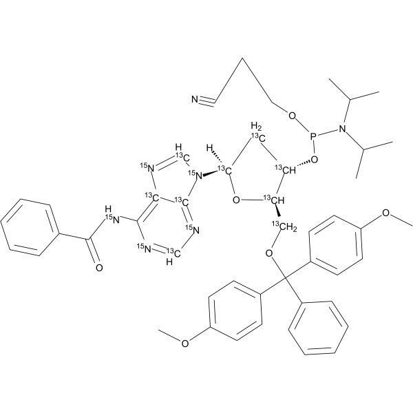DMT-dA(bz) Phosphoramidite-13C10,15<em>N</em>5