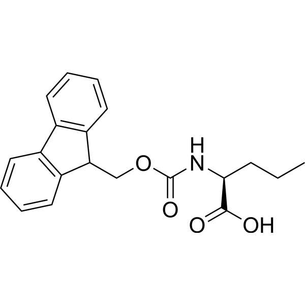 (S)-2-((((9H-Fluoren-9-yl)methoxy)carbonyl)amino)pentanoic acid Chemical Structure