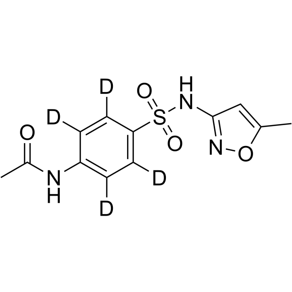 N4-Acetylsulfamethoxazole-d<sub>4</sub> Chemical Structure
