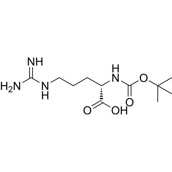 (S)-2-((tert-Butoxycarbonyl)amino)-5-guanidinopentanoic acid Chemical Structure