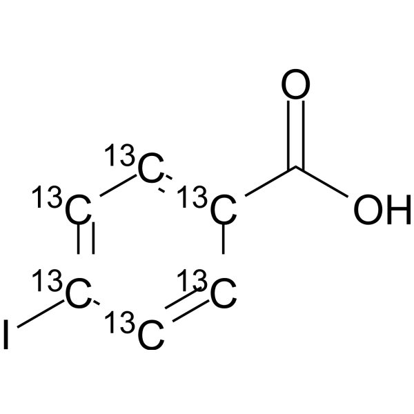 4-Iodobenzoic Acid-<sup>13</sup>C<sub>6</sub> Chemical Structure