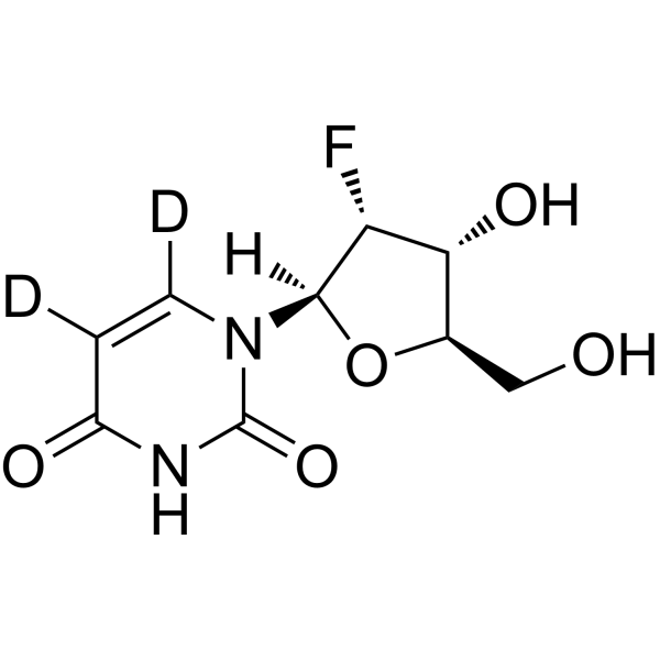 2'-Deoxy-2'-fluorouridine-d<sub>2</sub> Chemical Structure