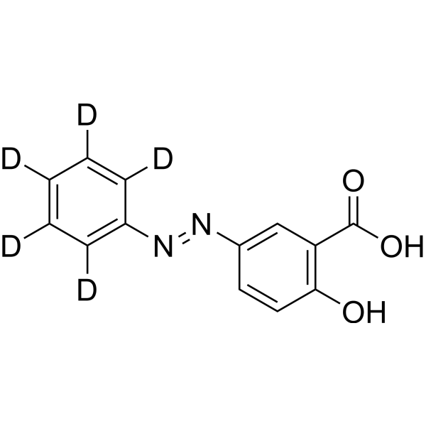 2-Hydroxy-5-(phenyldiazenyl)benzoic acid-d<sub>5</sub> Chemical Structure