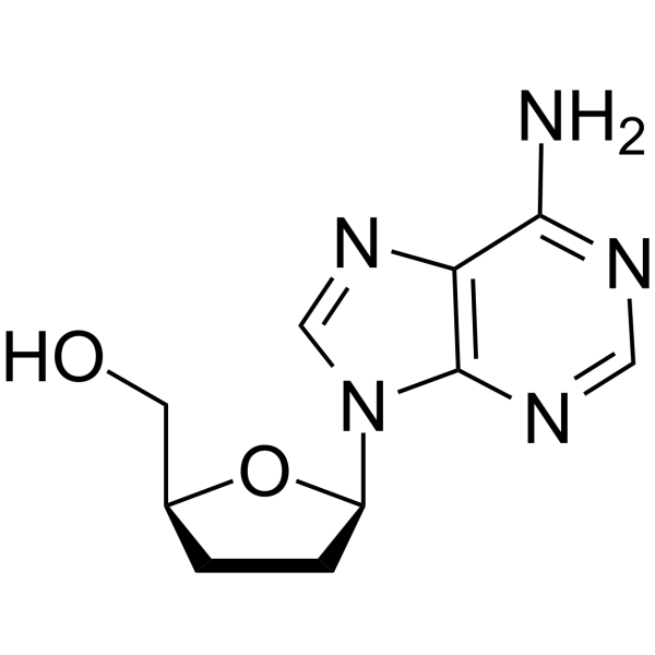 2',3'-Dideoxyadenosine Chemical Structure