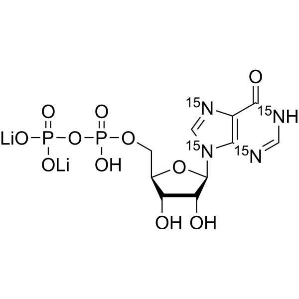 <em>Inosine-5</em>'-diphosphoric acid-<em>15</em><em>N</em><em>4</em> <em>dilithium</em>