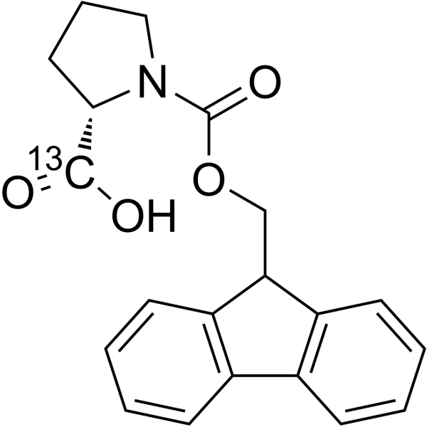Fmoc-Pro-OH-1-<sup>13</sup>C Chemical Structure