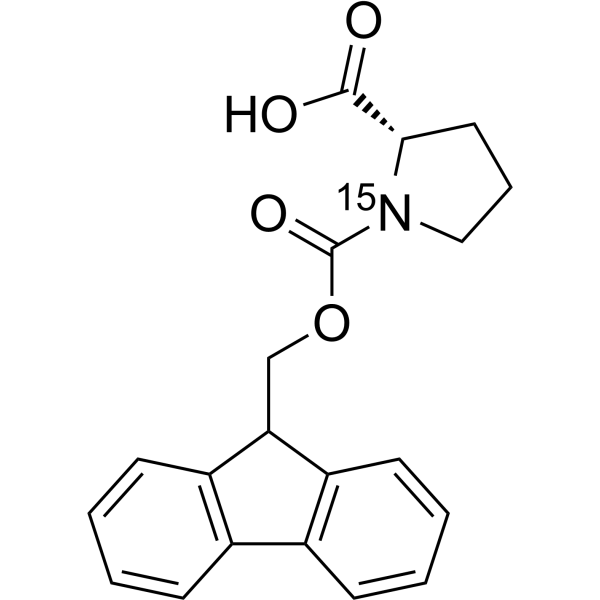 Fmoc-Pro-OH-<sup>15</sup>N Chemical Structure