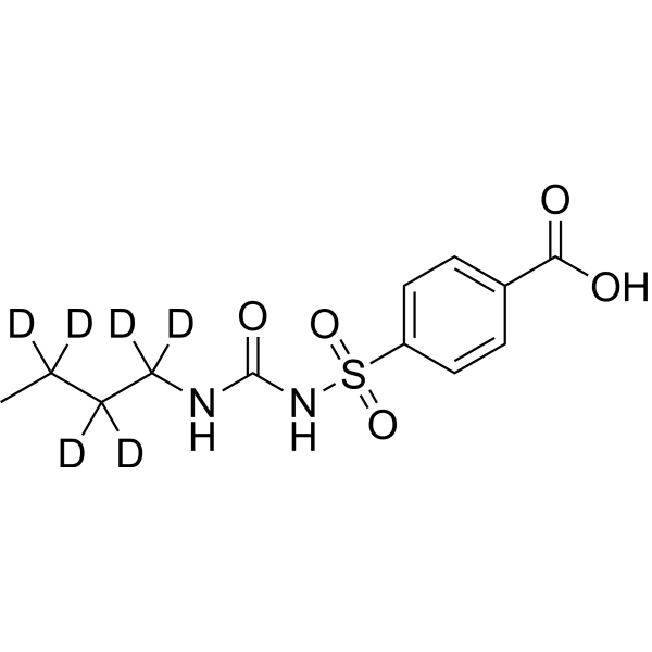 4-(N-(Butylcarbamoyl)sulfamoyl)benzoic acid-d<sub>6</sub> Chemical Structure