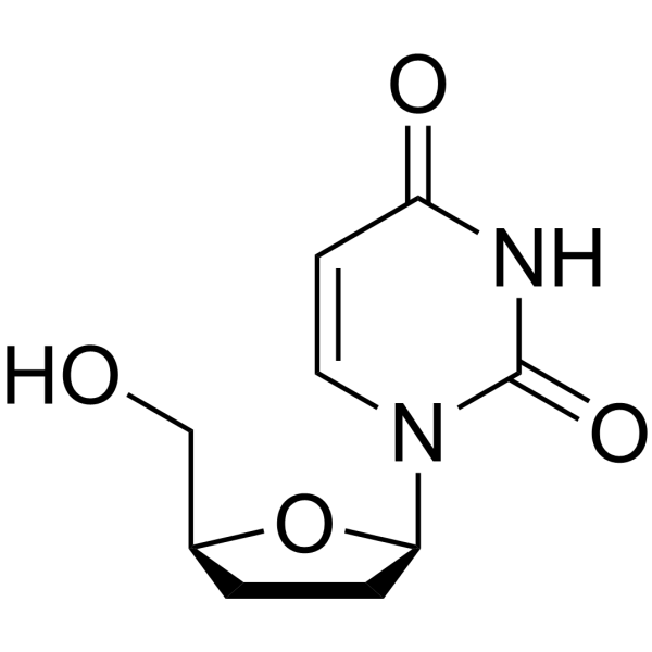 2',3'-Dideoxyuridine Chemical Structure