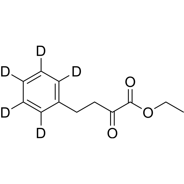 Ethyl 2-oxo-4-phenylbutanoate-d<sub>5</sub> Chemical Structure