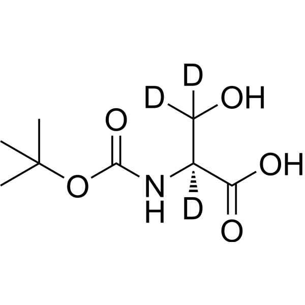 (S)-2-((tert-Butoxycarbonyl)amino)-3-hydroxypropanoic acid-d<sub>3</sub> Chemical Structure