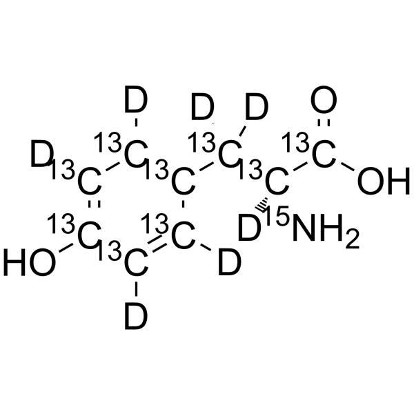 Metyrosine-<sup>13</sup>C<sub>9</sub>,<sup>15</sup>N,d<sub>7</sub> Chemical Structure