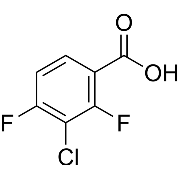 3-Chloro-2,4-difluorobenzoic acid Chemical Structure