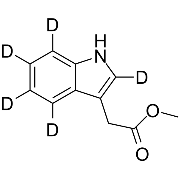 Methyl 2-(1H-indol-3-yl)acetate-d<sub>5</sub> Chemical Structure
