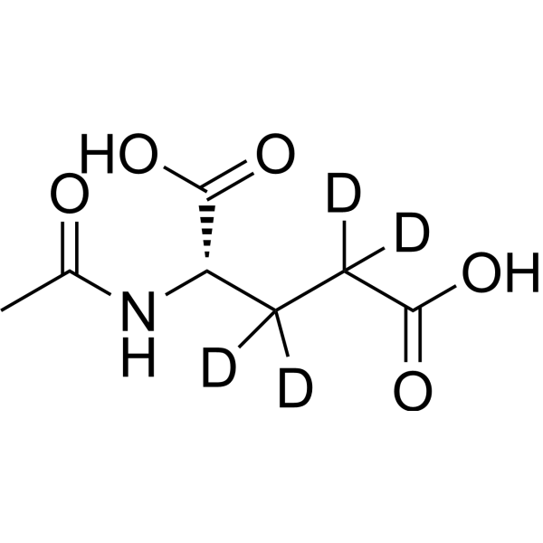 N-Acetyl-L-glutamic acid-d<sub>4</sub> Chemical Structure