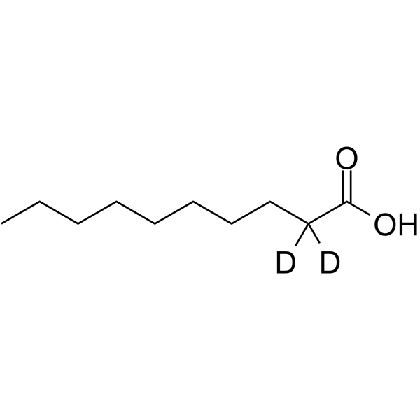 Decanoic acid-d<sub>2</sub> Chemical Structure
