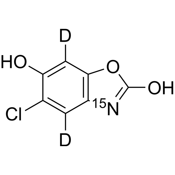 6-Hydroxy Chlorzoxazone-<sup>15</sup>N,d<sub>2</sub> Chemical Structure