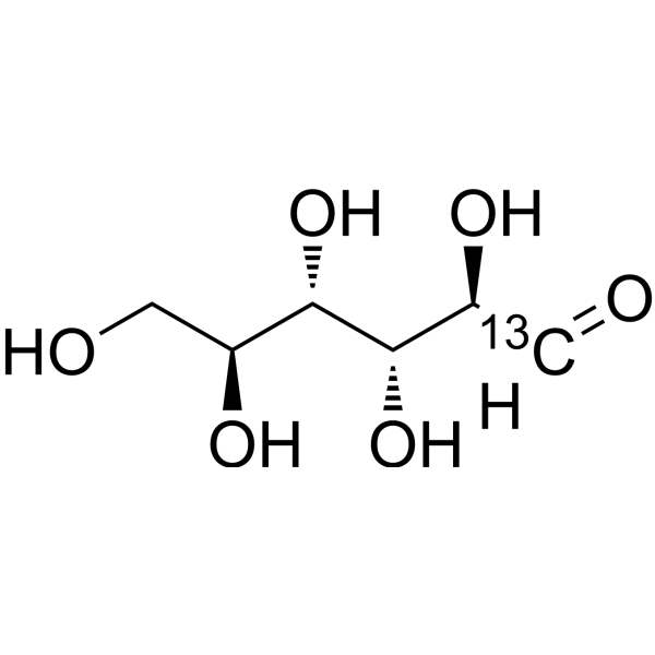 L-(-)-Mannose-<sup>13</sup>C-1 Chemical Structure