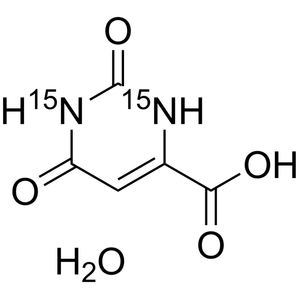 2,6-Dioxo-<em>1</em>,2,3,6-tetrahydropyrimidine-4-carboxylic acid hydrate-<em>15</em><em>N</em>2