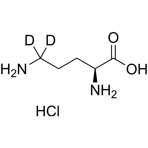 L-Ornithine-d<sub>2</sub> hydrochloride Chemical Structure