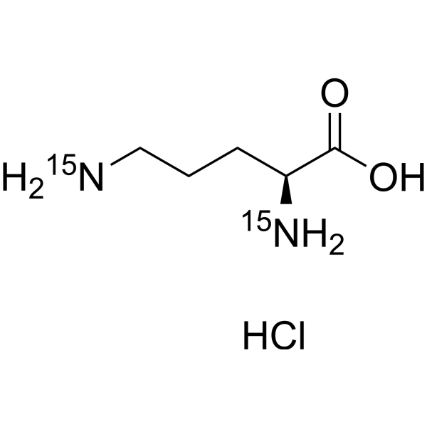 L-Ornithine-<sup>15</sup>N<sub>2</sub> hydrochloride Chemical Structure