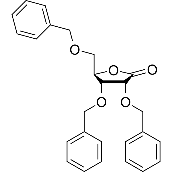 2,3,5-Tri-O-benzyl-D-ribono-1,4-lactone Chemical Structure